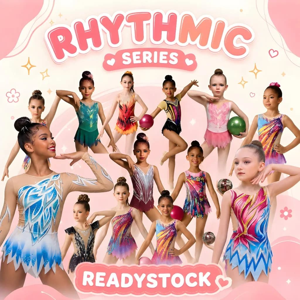 Baju Gymnastic Rhytmic Dress Ritmik Figure Ice Skating Anak READYSTOCK #016